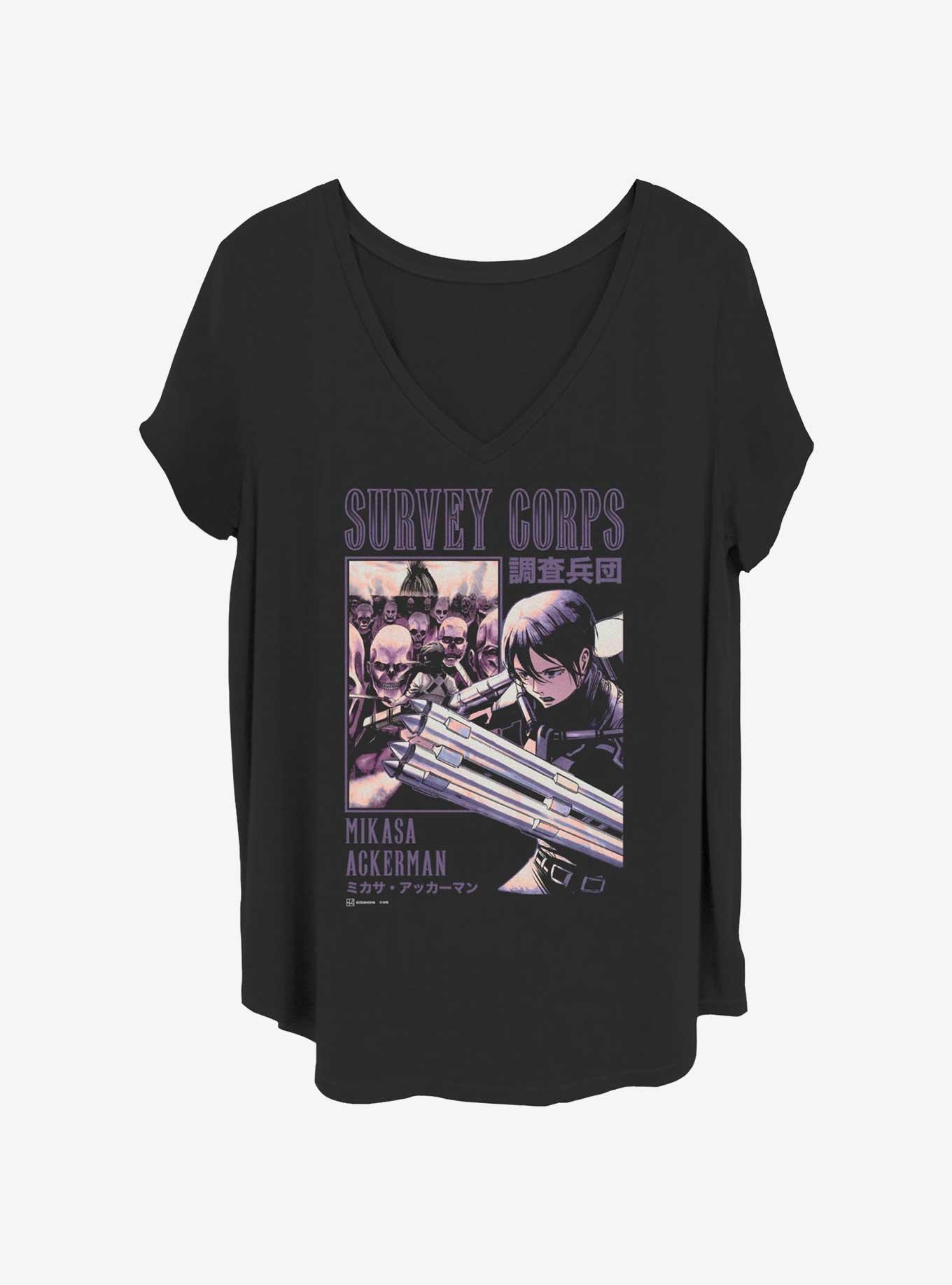 Attack on Titan Mikasa Story Panel Girls T-Shirt Plus Size
