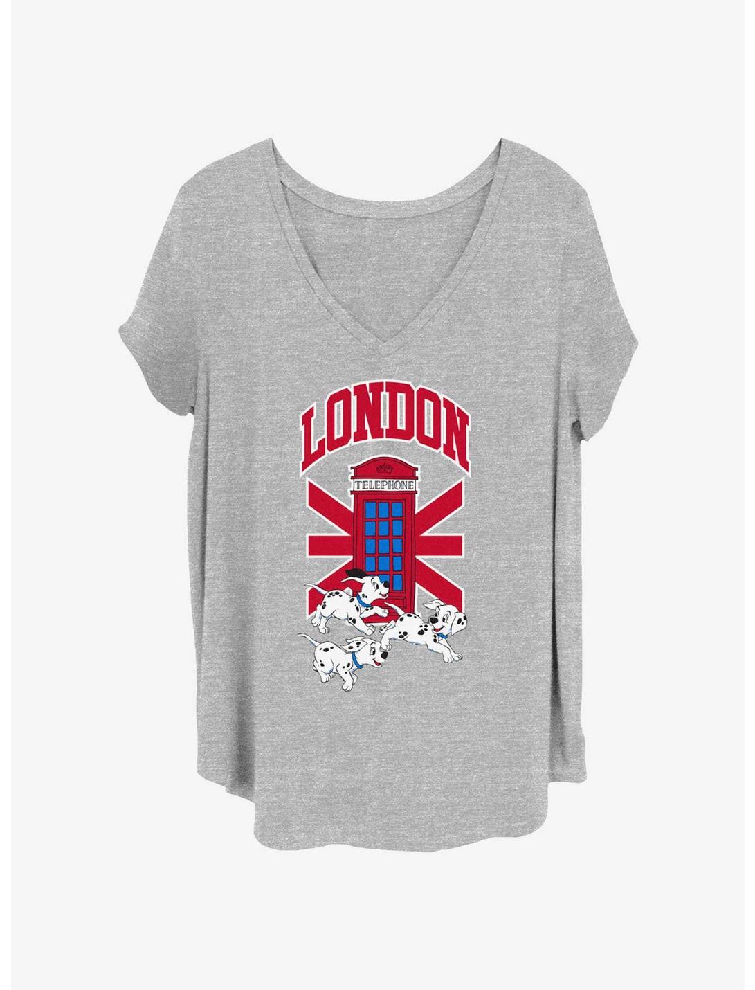 Disney 101 Dalmatians London Booth Girls T-Shirt Plus Size, HEATHER GR, hi-res