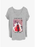 Disney 101 Dalmatians Cruella Only Here For Free Candy Girls T-Shirt Plus Size, HEATHER GR, hi-res