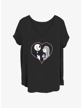 Disney The Nightmare Before Christmas Jack and Sally Heart Stitch Girls T-Shirt Plus Size, , hi-res