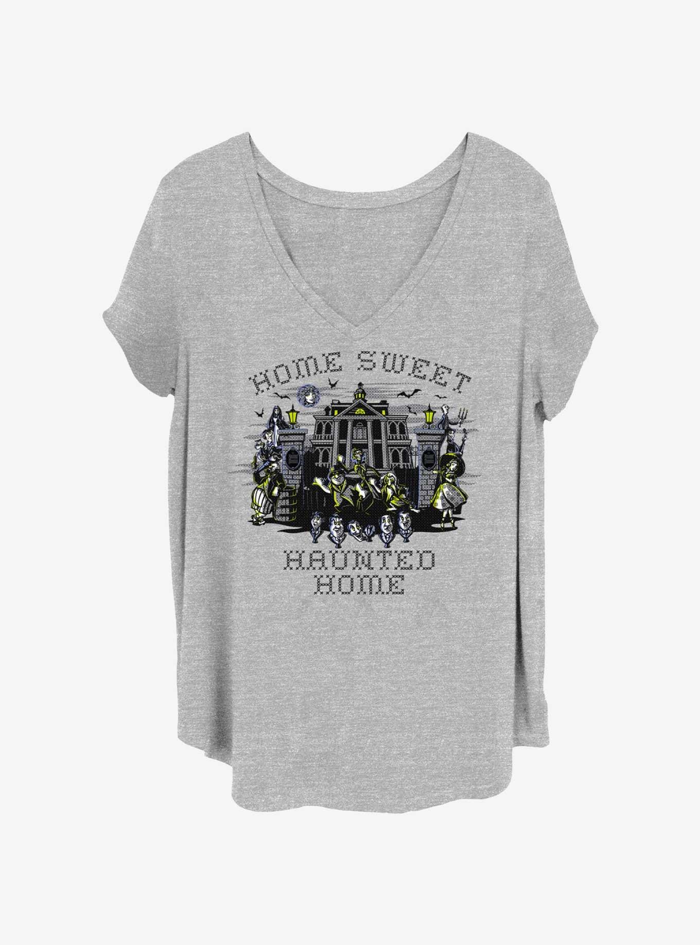 Disney The Haunted Mansion Haunted Home Girls T-Shirt Plus Size, HEATHER GR, hi-res