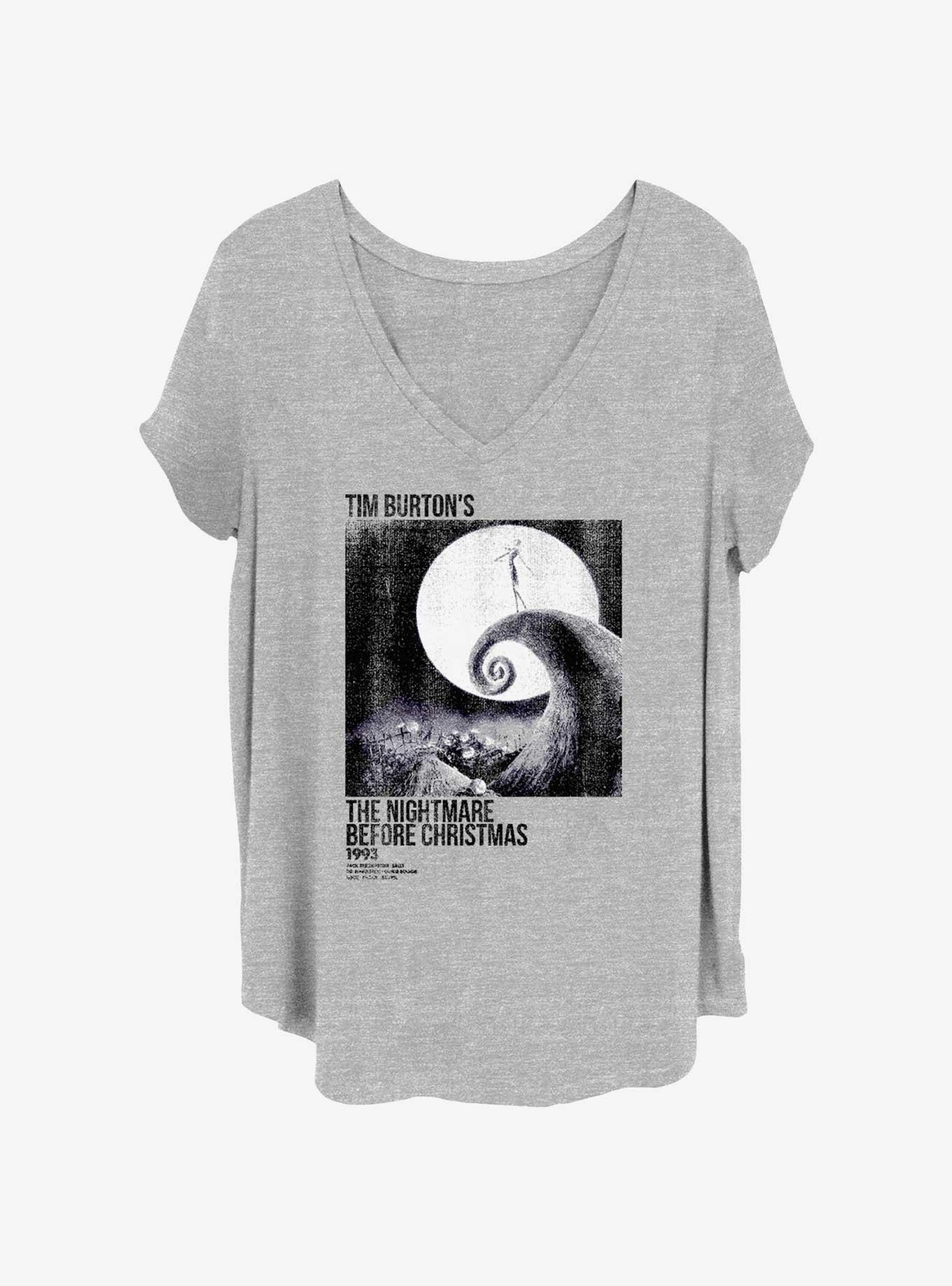 Disney The Nightmare Before Christmas Poster Ink Rolled Girls T-Shirt Plus Size, , hi-res