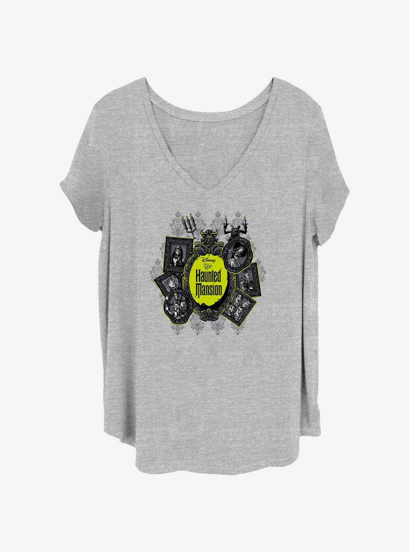 Disney The Haunted Mansion Character Portraits Girls T-Shirt Plus Size, HEATHER GR, hi-res