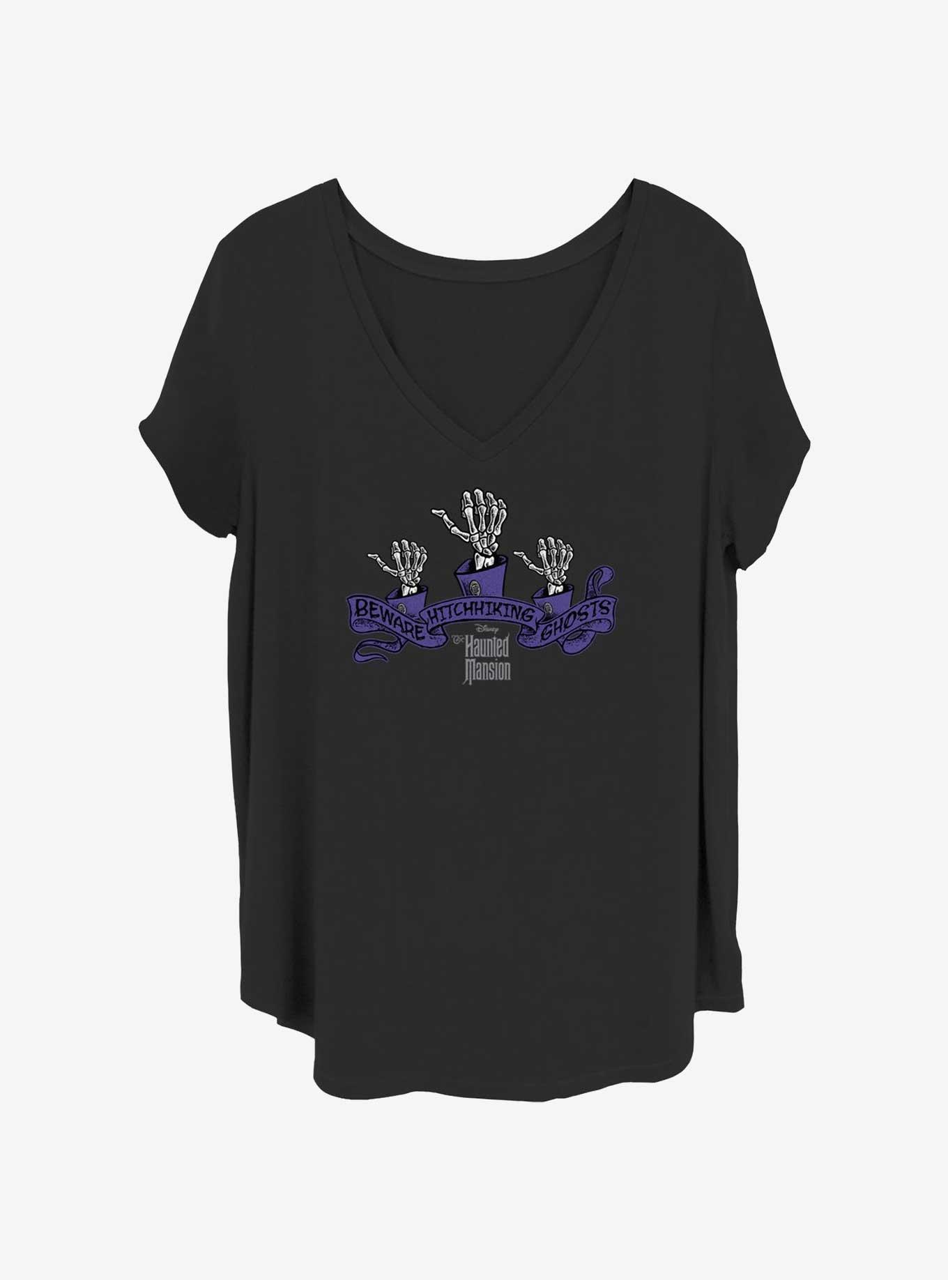 Disney The Haunted Mansion Beware Hitchhiking Ghosts Girls T-Shirt Plus Size, , hi-res