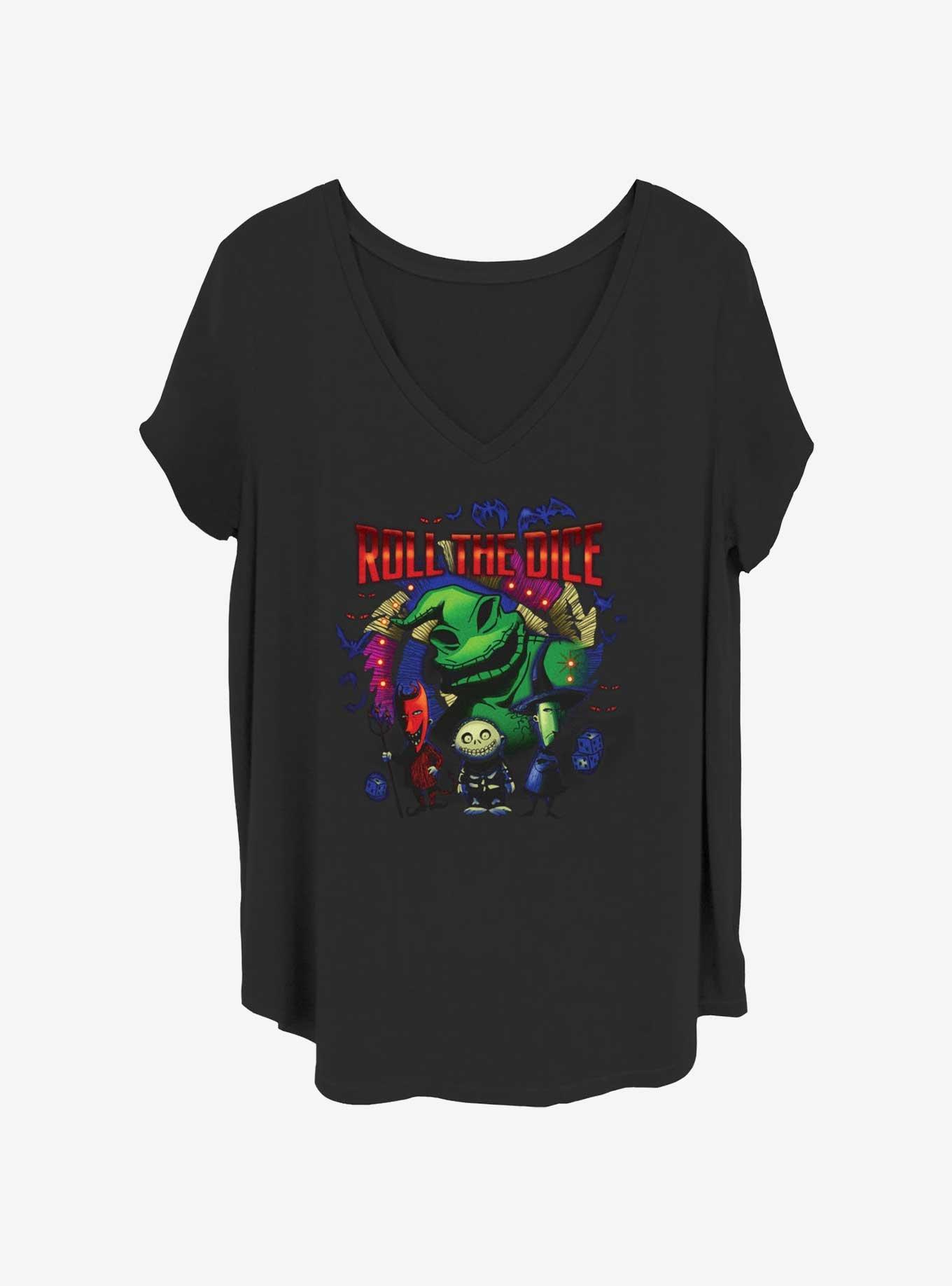 Disney The Nightmare Before Christmas Oogie Roll The Dice Girls T-Shirt Plus Size, BLACK, hi-res