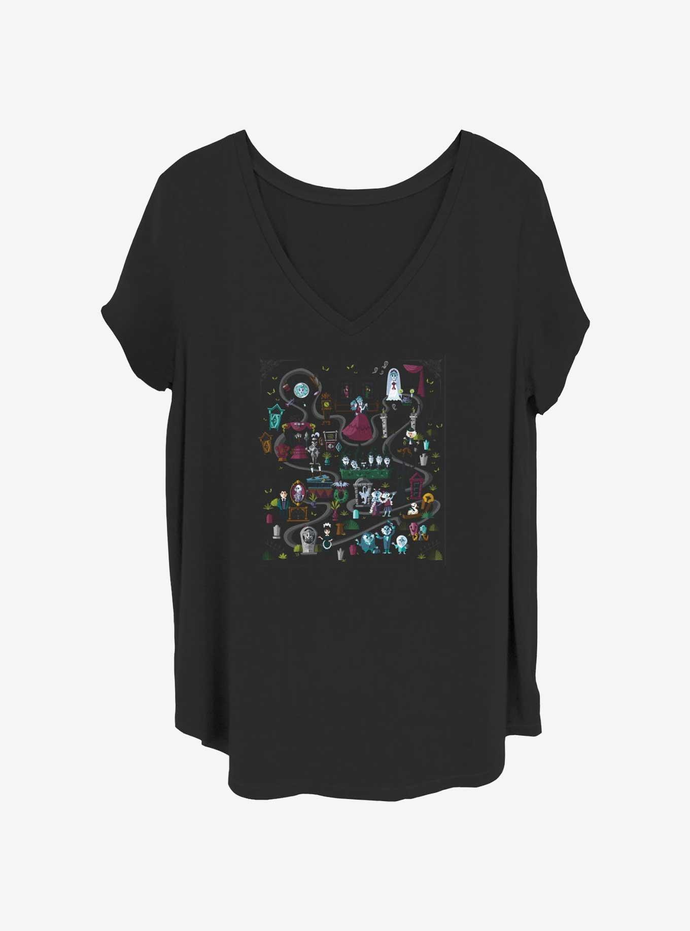 Disney The Haunted Mansion Mansion Map Girls T-Shirt Plus Size, , hi-res