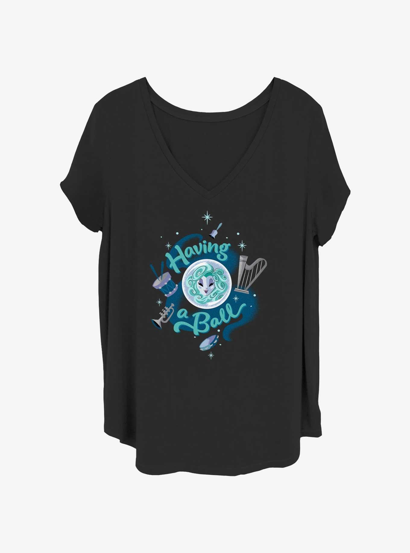 Disney The Haunted Mansion Having A Ball Girls T-Shirt Plus Size, BLACK, hi-res