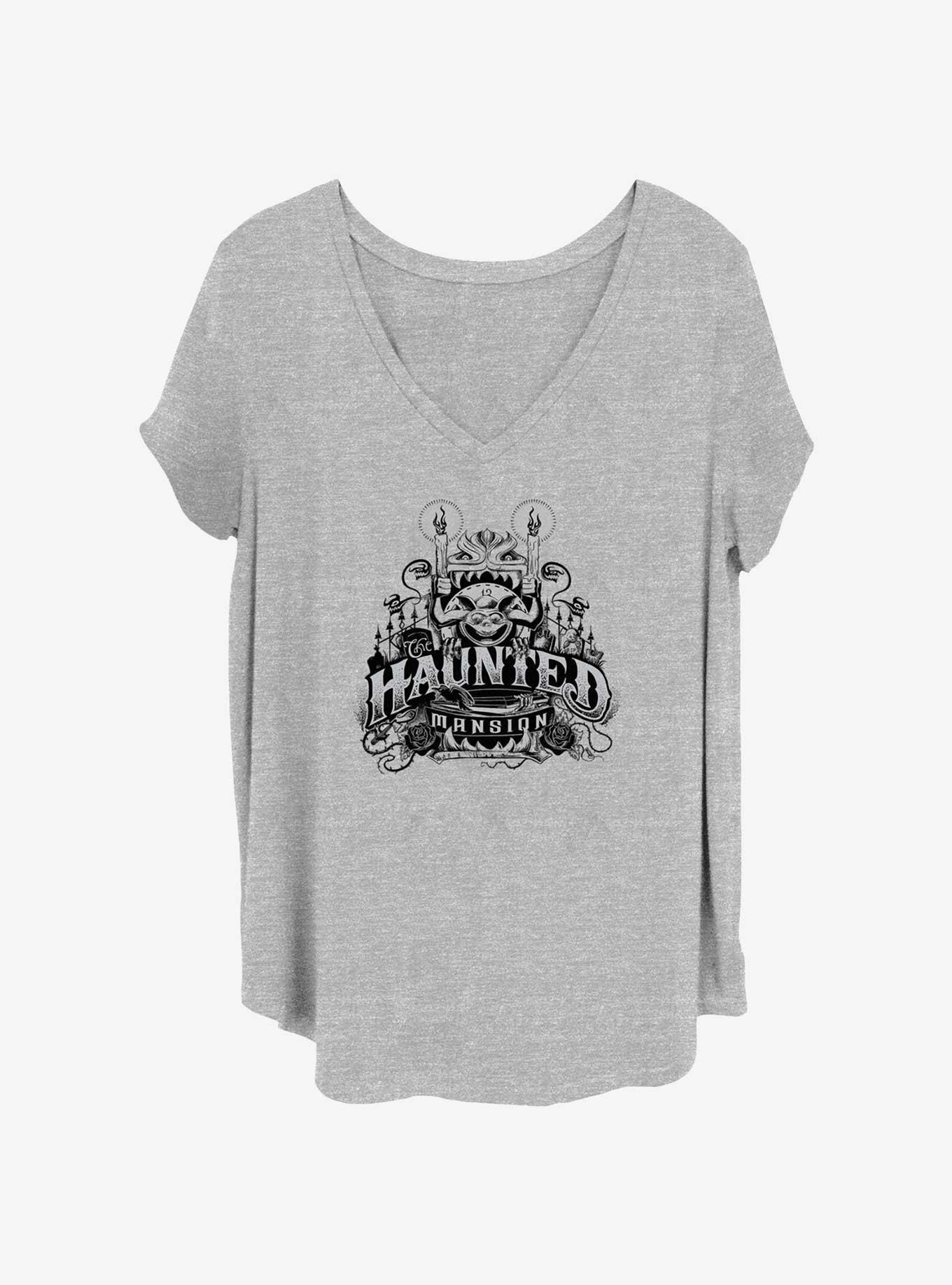 Disney The Haunted Mansion Gargoyle Candles Girls T-Shirt Plus Size, HEATHER GR, hi-res