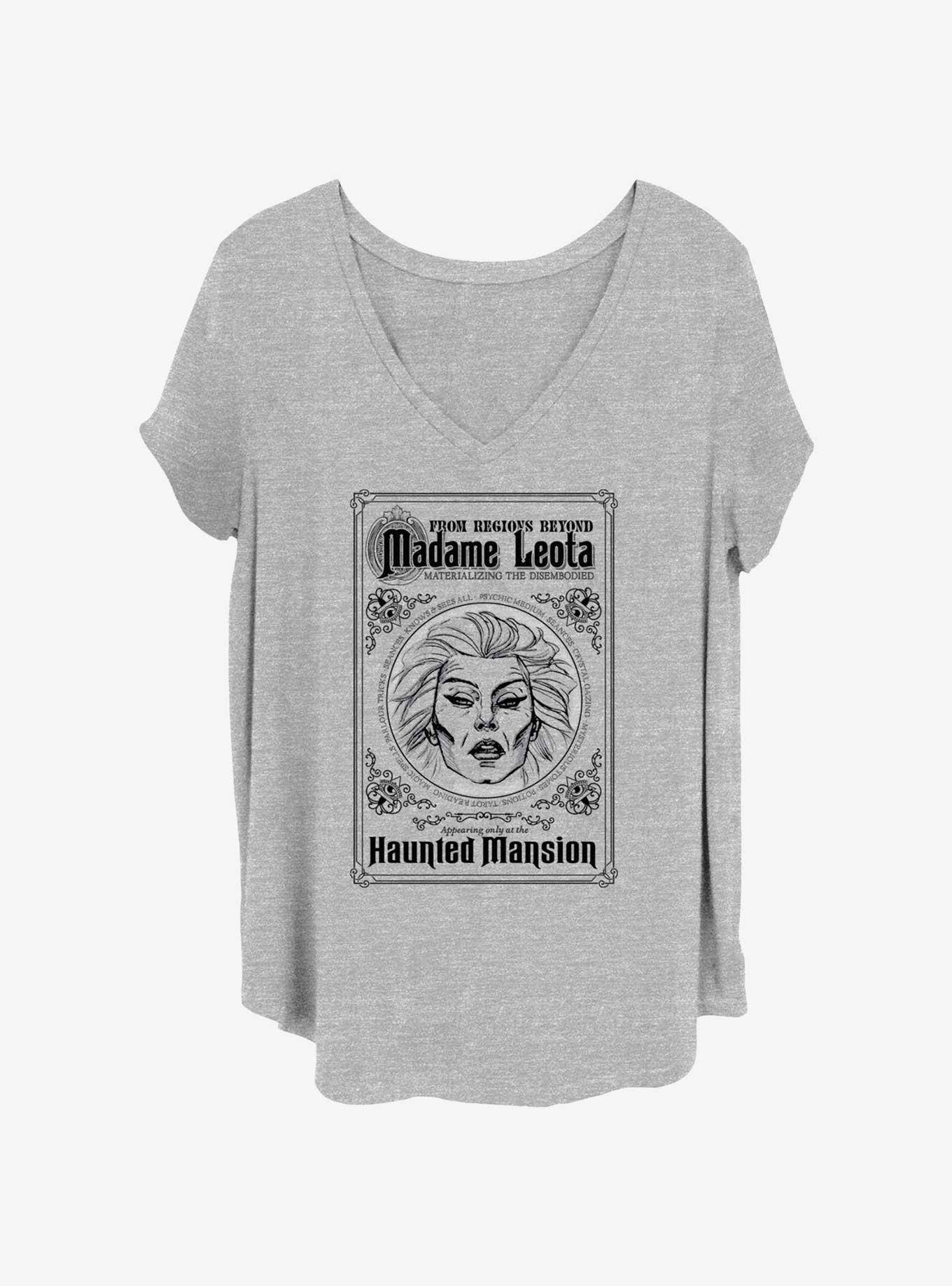 Disney The Haunted Mansion Madame Leota Poster Girls T-Shirt Plus Size, HEATHER GR, hi-res