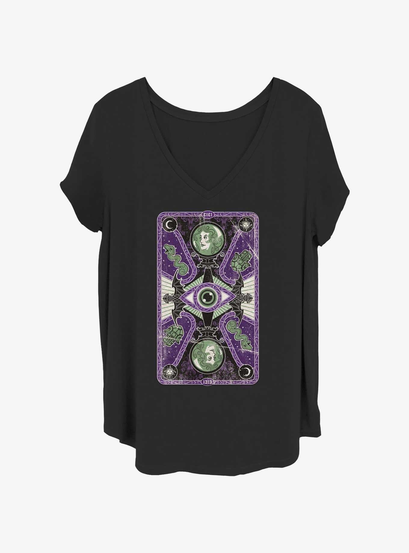 Disney The Haunted Mansion Tarot Card Girls T-Shirt Plus Size, , hi-res