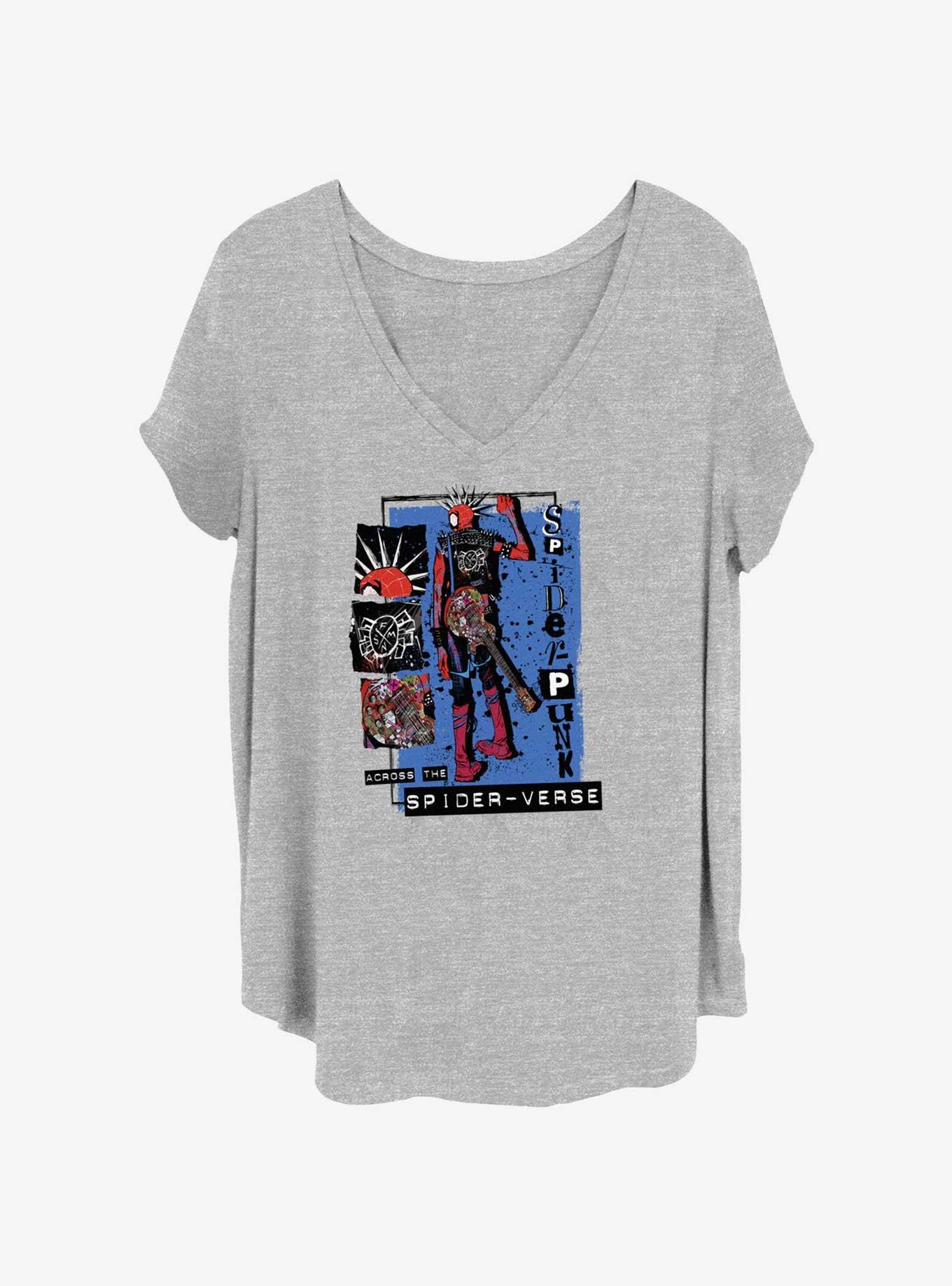 Marvel Spider-Man Across The Spider-Verse Punk Power Girls T-Shirt Plus Size, , hi-res