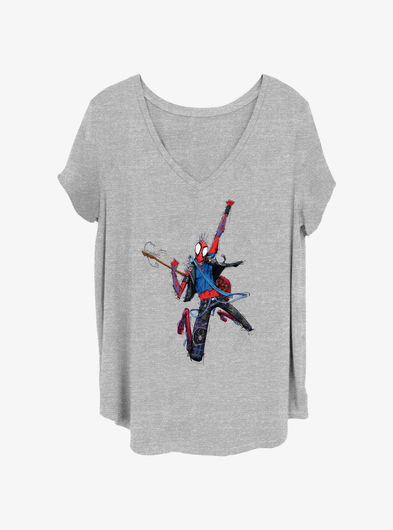 Marvel Spider-Man Across The Spider-Verse Spider-Punk Rock Girls T-Shirt Plus Size, , hi-res