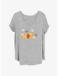 Disney Winnie The Pooh Flowers and Bees Girls T-Shirt Plus Size, HEATHER GR, hi-res