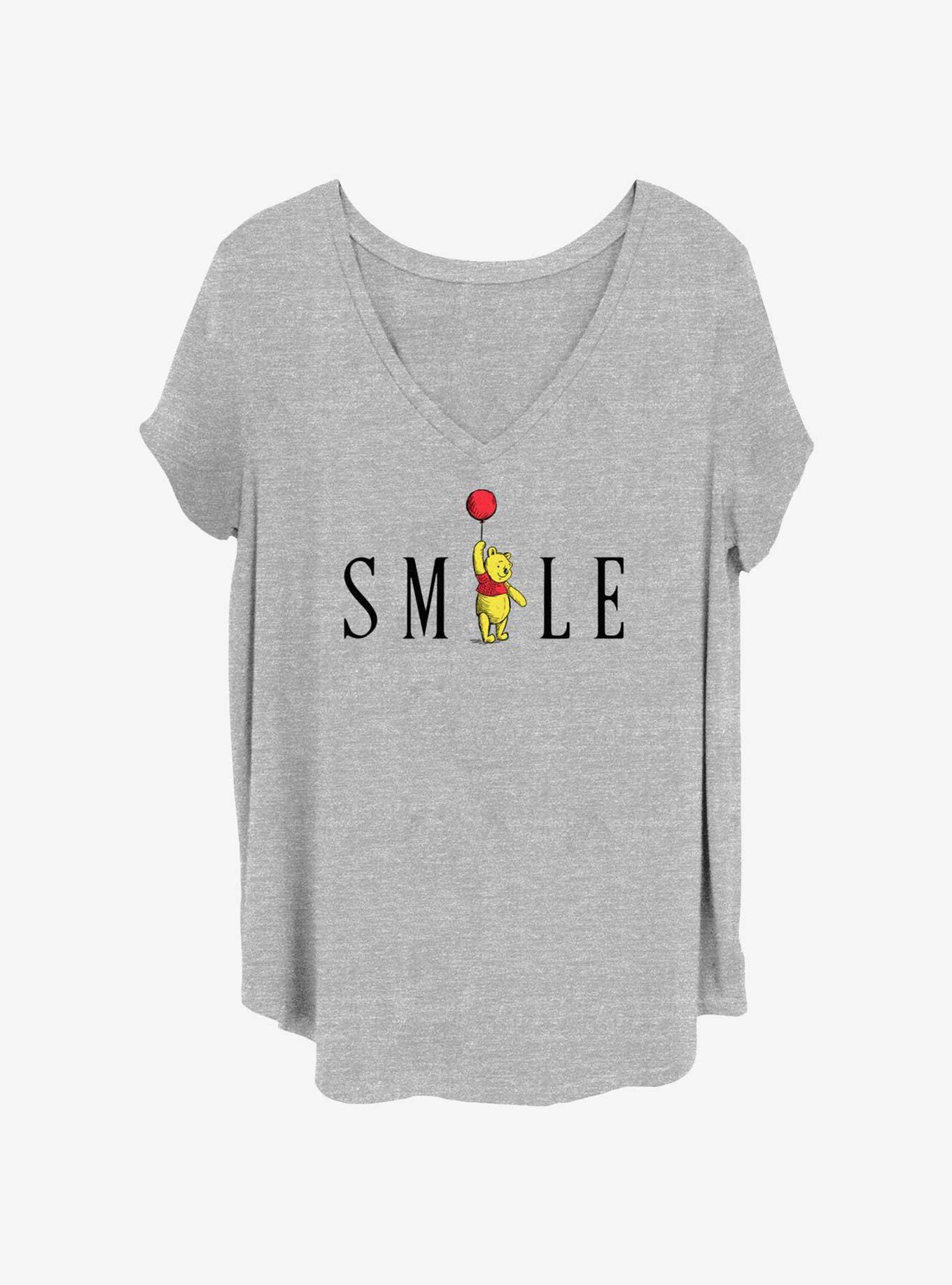 Disney Winnie The Pooh Smile Balloon Girls T-Shirt Plus Size, , hi-res