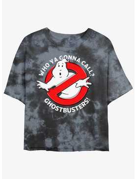 Ghostbusters Who Ya Gonna Call Girls Tie-Dye Crop T-Shirt, , hi-res