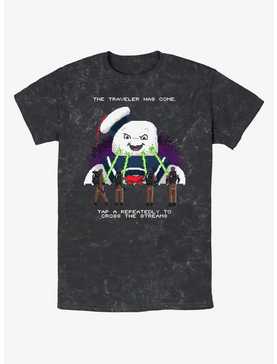 Ghostbusters 8 Bit Puft Cross The Streams Mineral Wash T-Shirt, , hi-res