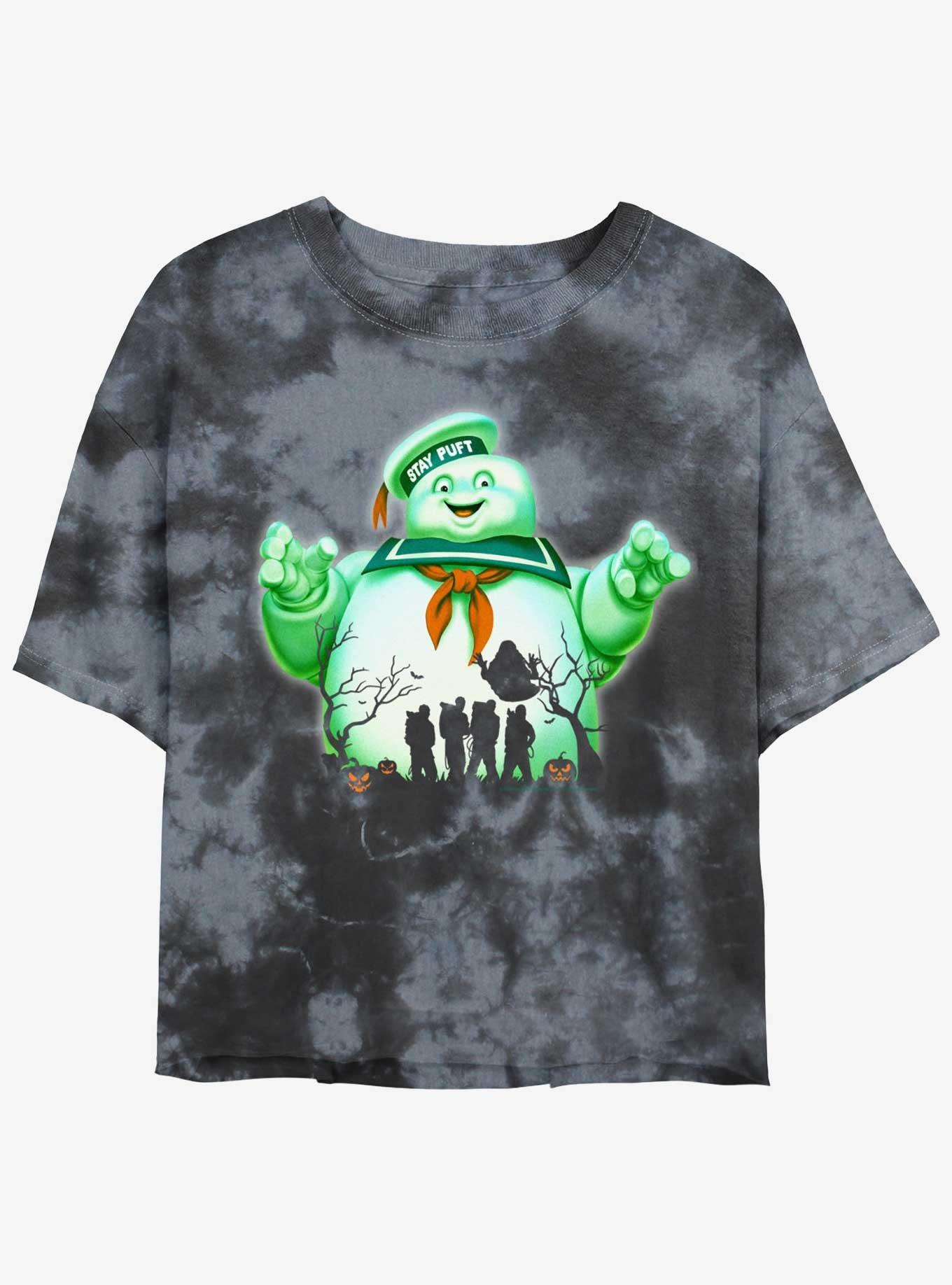 Ghostbusters Big Puft Halloween Girls Tie-Dye Crop T-Shirt, , hi-res