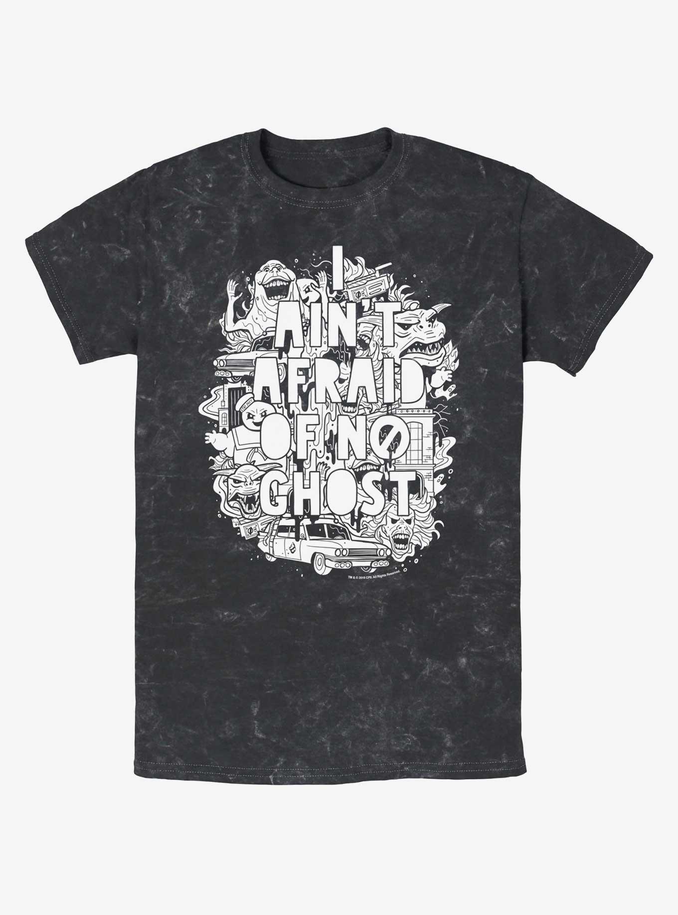 Ghostbusters Ain't Afraid Of No Ghost Mineral Wash T-Shirt, BLACK, hi-res