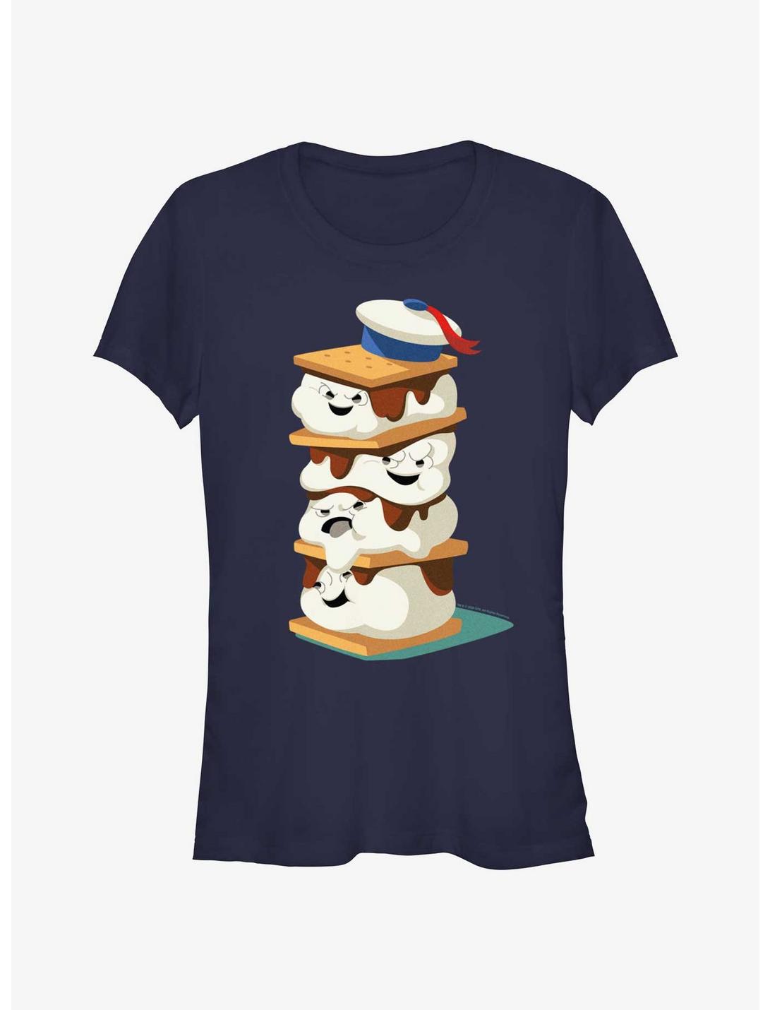 Ghostbusters: Frozen Empire Mini Puft Marshmallow Smores Girls T-Shirt, NAVY, hi-res