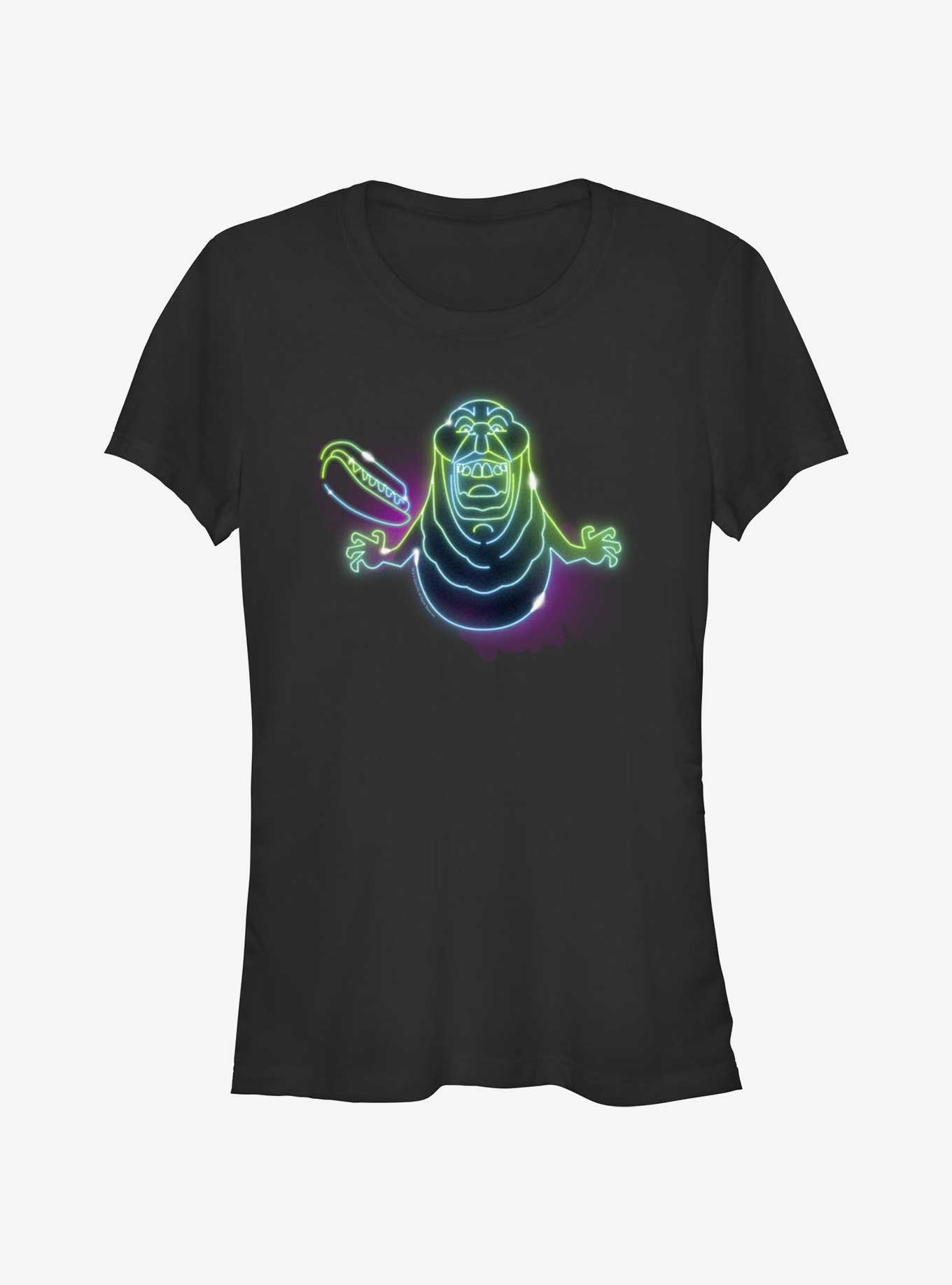 Ghostbusters: Frozen Empire Neon Lights Slimer Girls T-Shirt, , hi-res