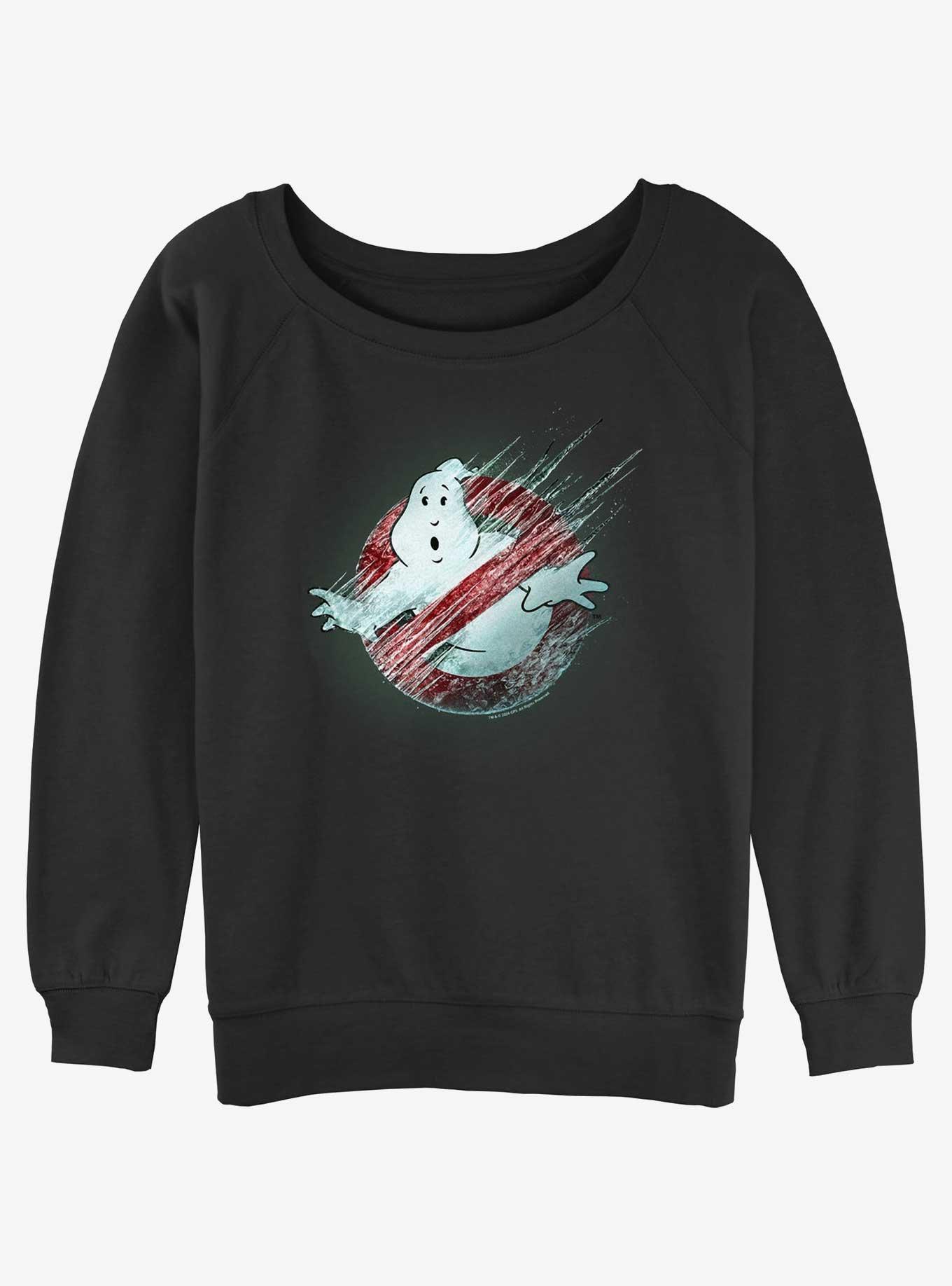 Ghostbusters: Frozen Empire Frozen Logo Girls Slouchy Sweatshirt, BLACK, hi-res