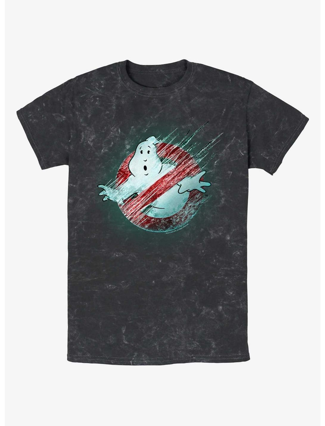 Ghostbusters: Frozen Empire Frozen Logo Mineral Wash T-Shirt, BLACK, hi-res