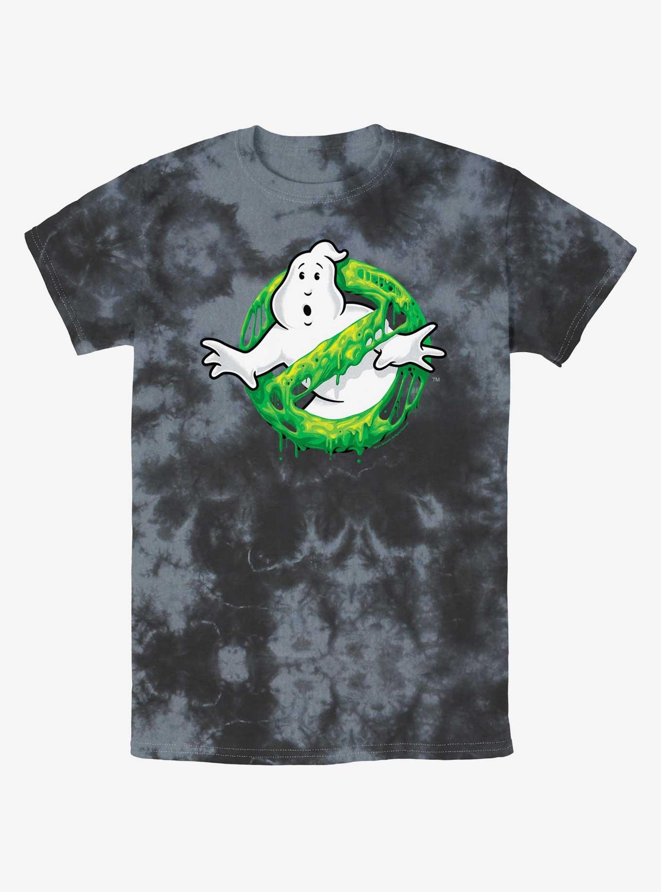Ghostbusters Green Slime Logo Tie-Dye T-Shirt, BLKCHAR, hi-res