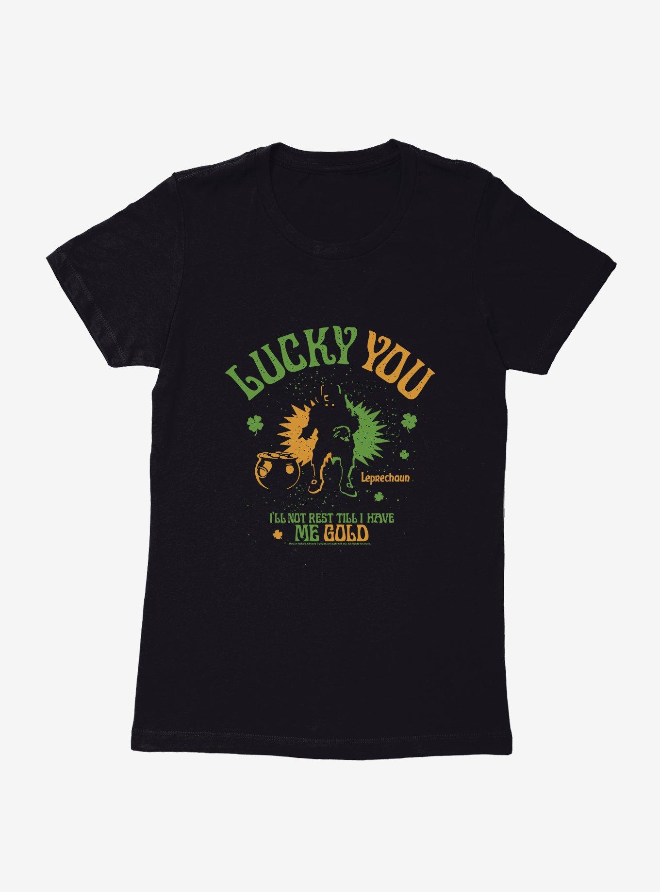 Leprechaun Lucky You Womens T-Shirt, BLACK, hi-res