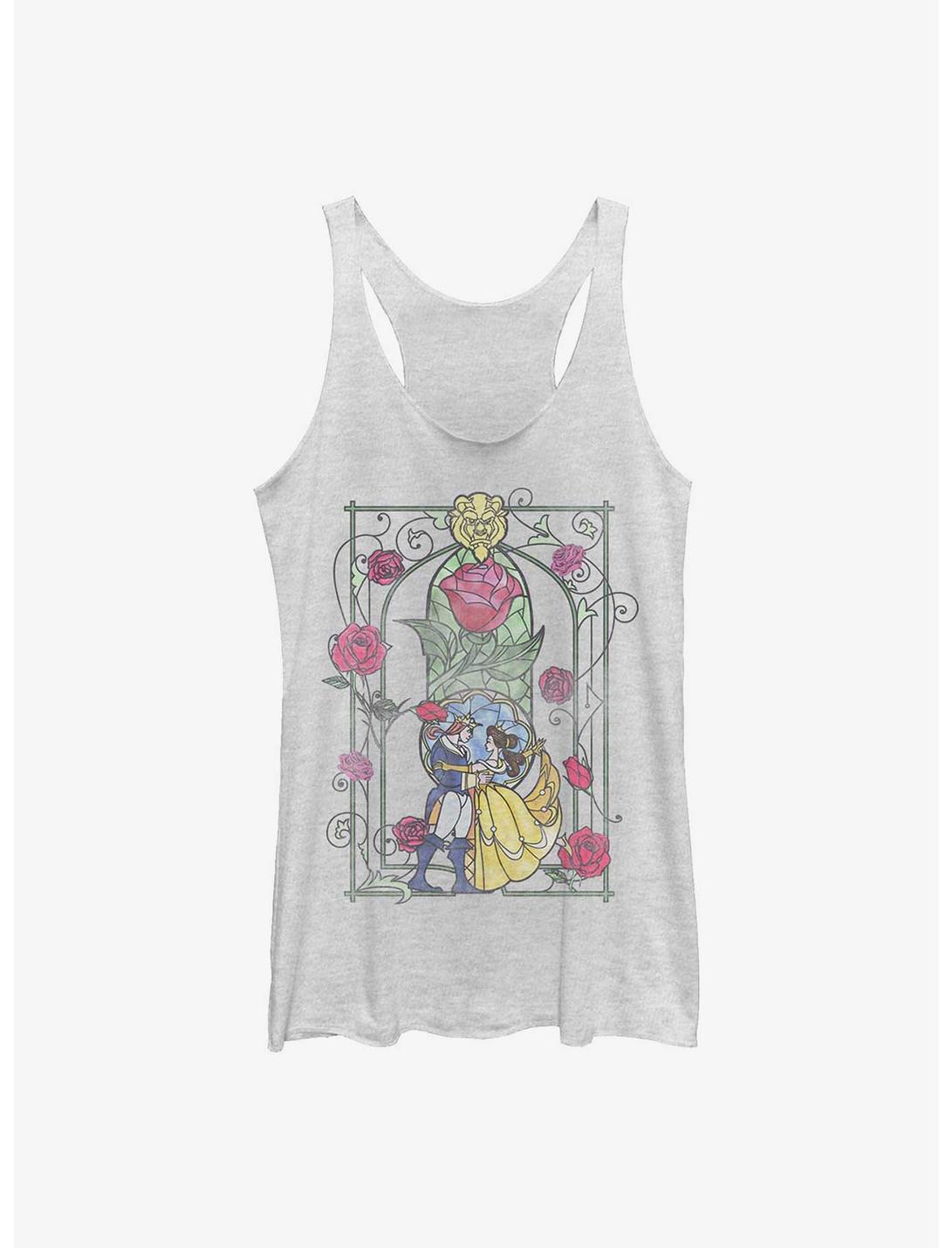 Disney Beauty and the Beast Beauty Dance Womens Tank Top, WHITE HTR, hi-res