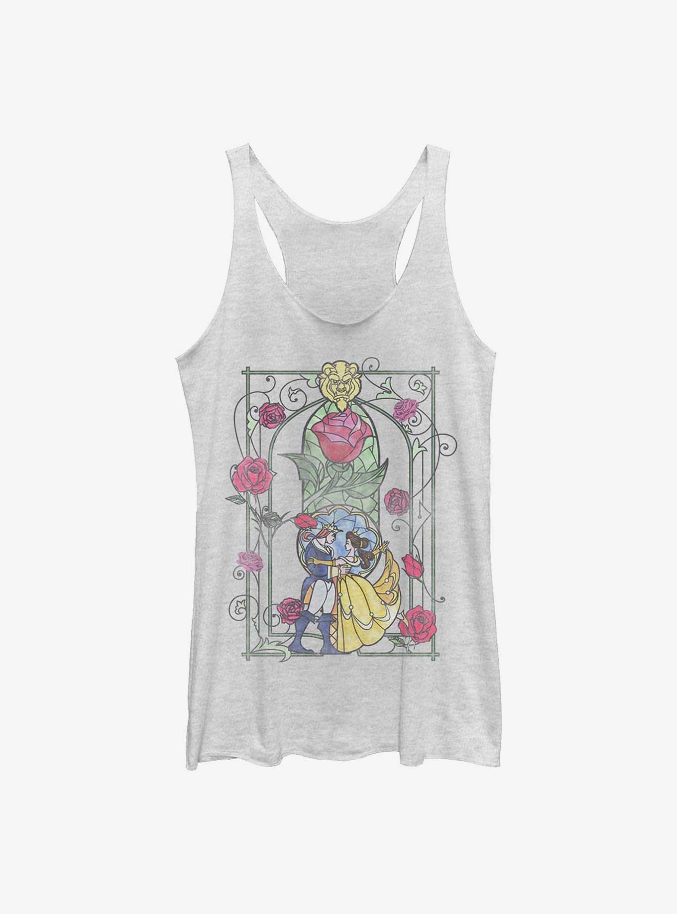 Disney Beauty and the Beast Beauty Dance Womens Tank Top, WHITE HTR, hi-res