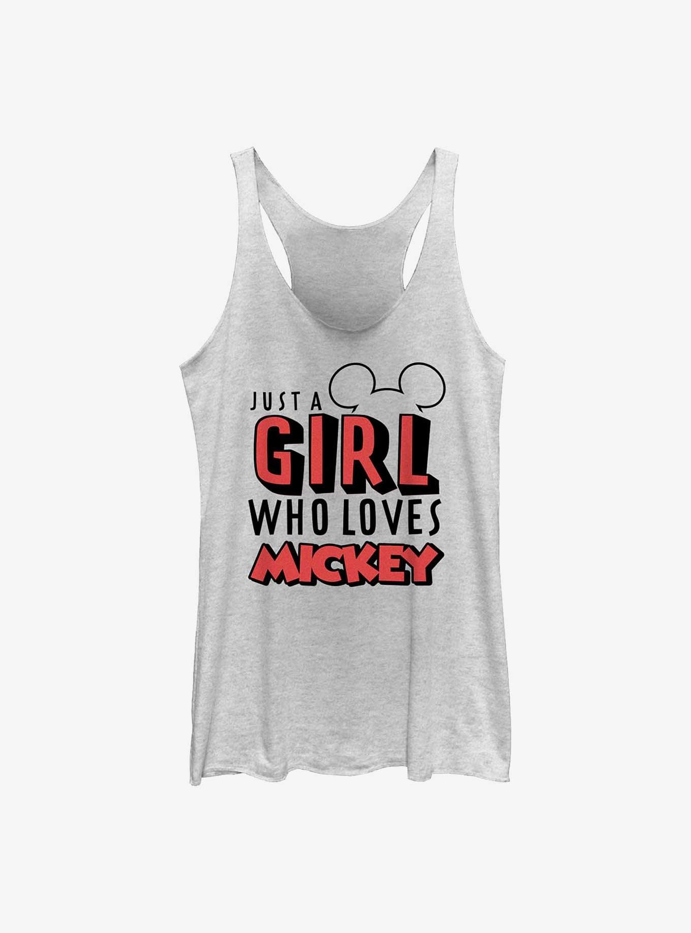 Disney Mickey Mouse Just A Girl Who Loves Womens Tank Top