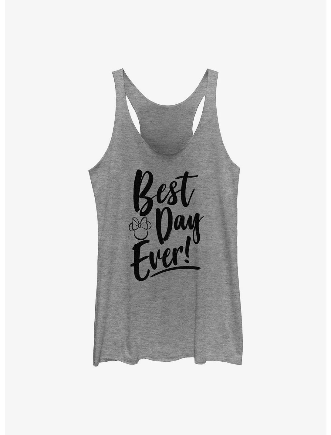 Disney Minnie Mouse Best Day Ever Womens Tank Top, GRAY HTR, hi-res