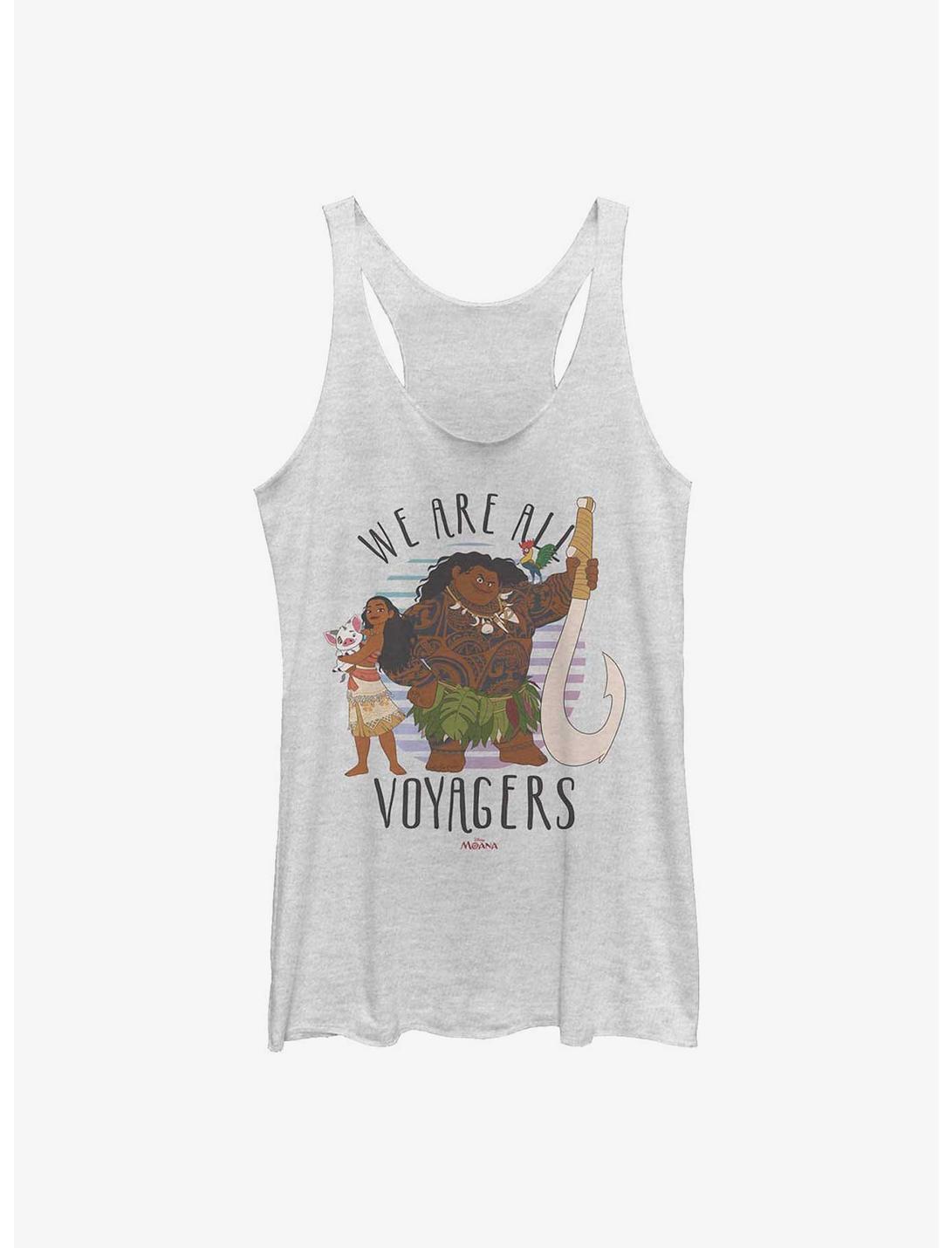 Disney Moana We Are All Voyagers Womens Tank Top, WHITE HTR, hi-res