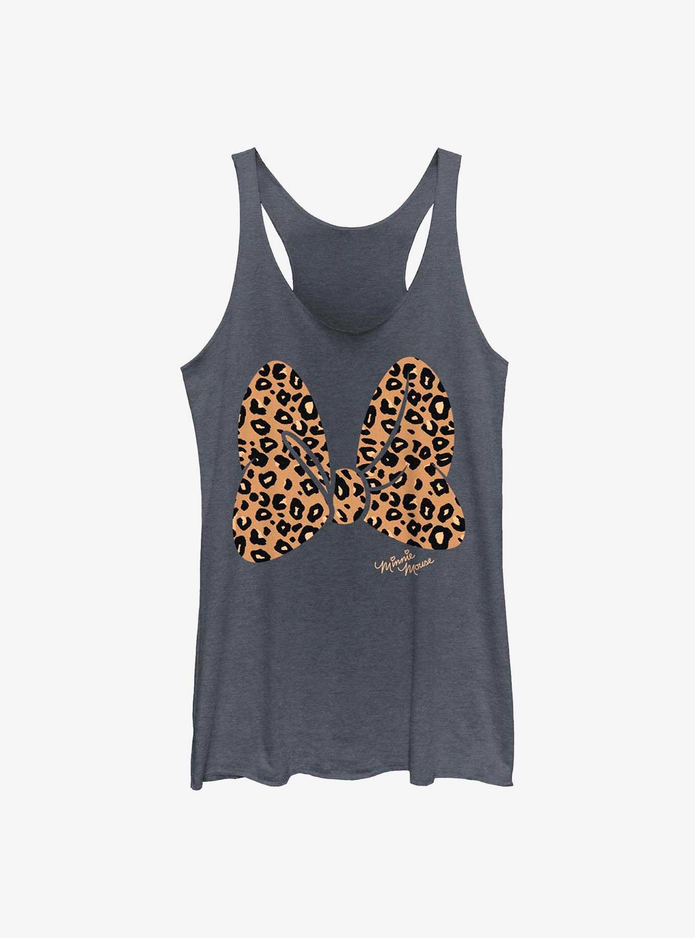 Disney Minnie Mouse Animal Print Bow Womens Tank Top, , hi-res