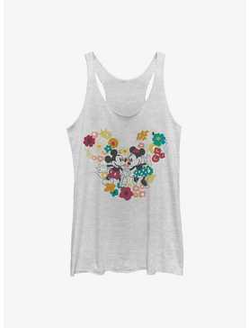 Disney Mickey and Minnie Mouse Floral Outline Womens Tank Top, , hi-res
