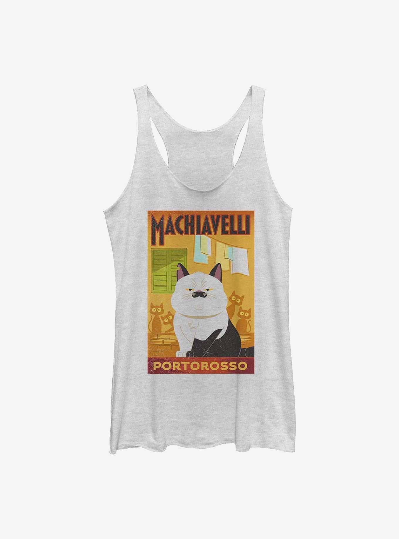 Disney Pixar Luca Machiavelli Cat Portorosso Poster Womens Tank Top