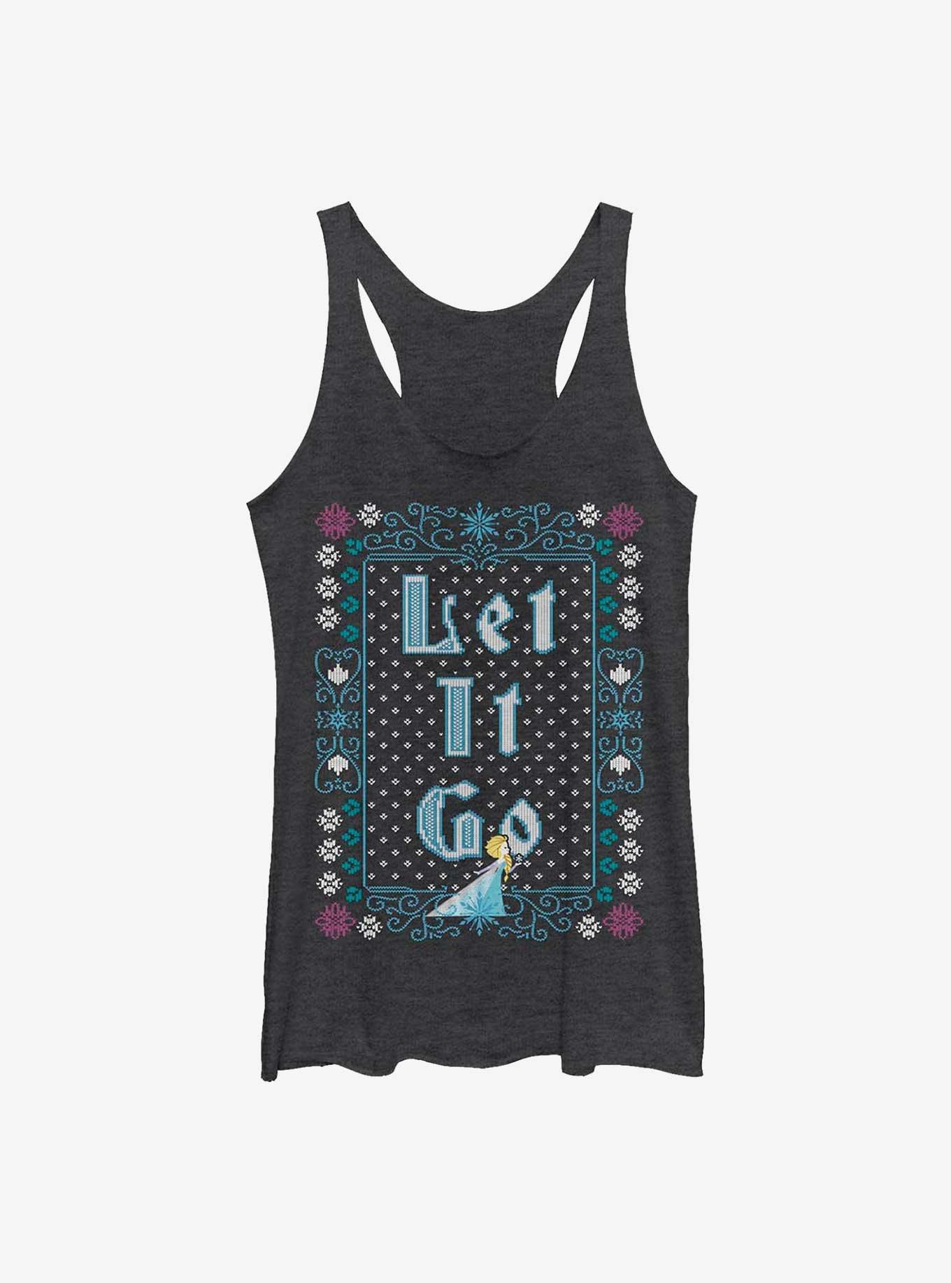 Disney Frozen Let It Go Ugly Sweater Womens Tank Top