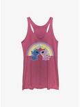 Disney Lilo & Stitch Angel & Stitch Love Under The Rainbow Womens Tank Top, PINK HTR, hi-res