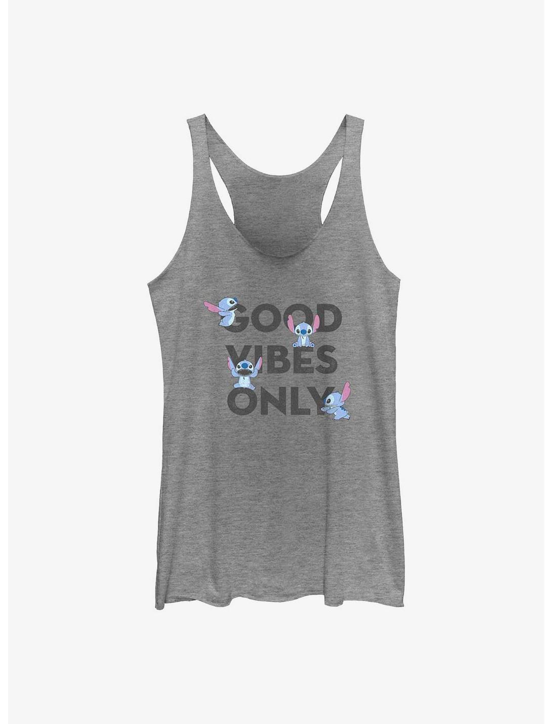 Disney Lilo & Stitch Good Vibes Only Womens Tank Top, GRAY HTR, hi-res