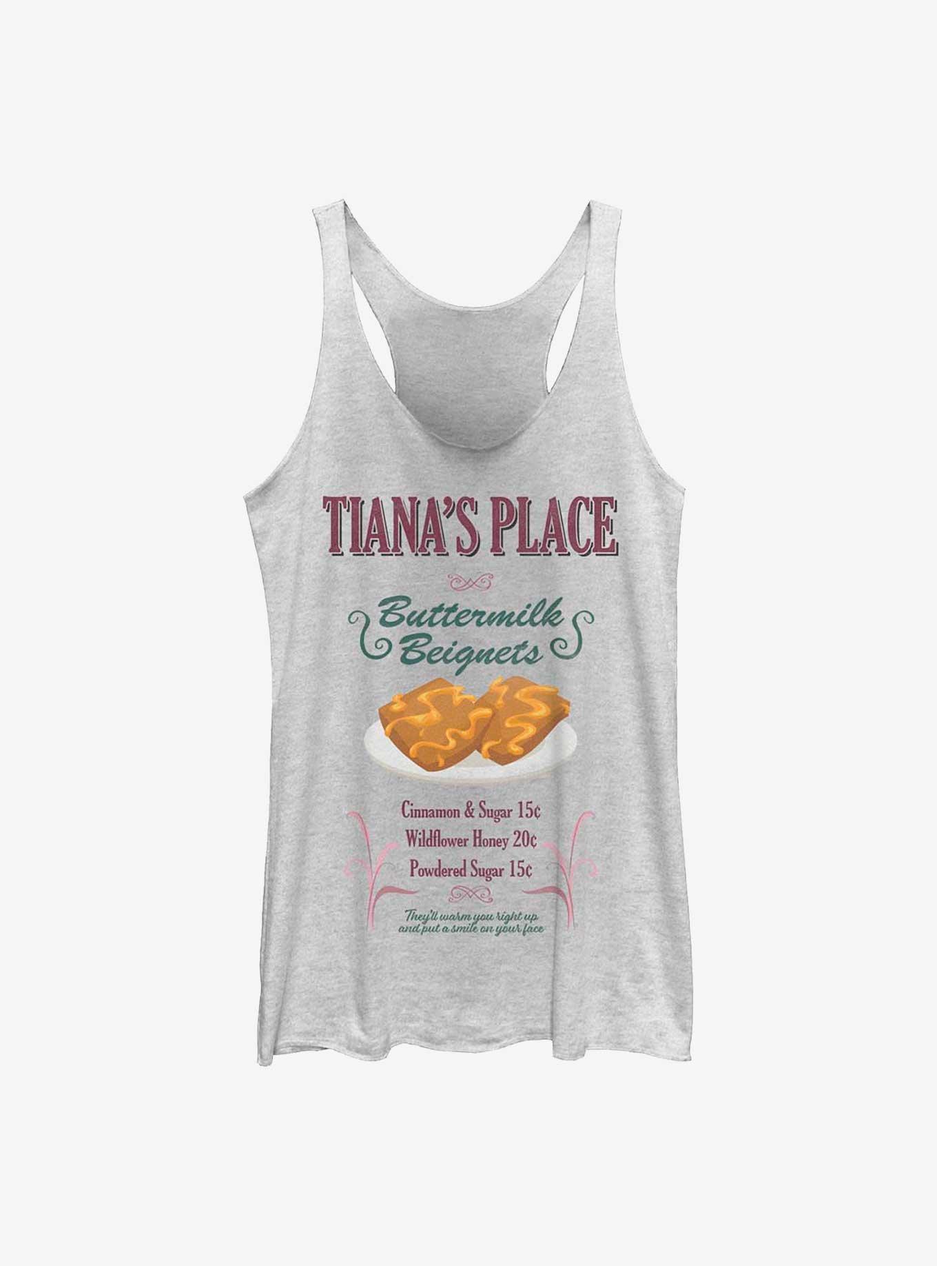 Disney The Princess and the Frog Tiana's Place Buttermilk Beignets Womens Tank Top, WHITE HTR, hi-res