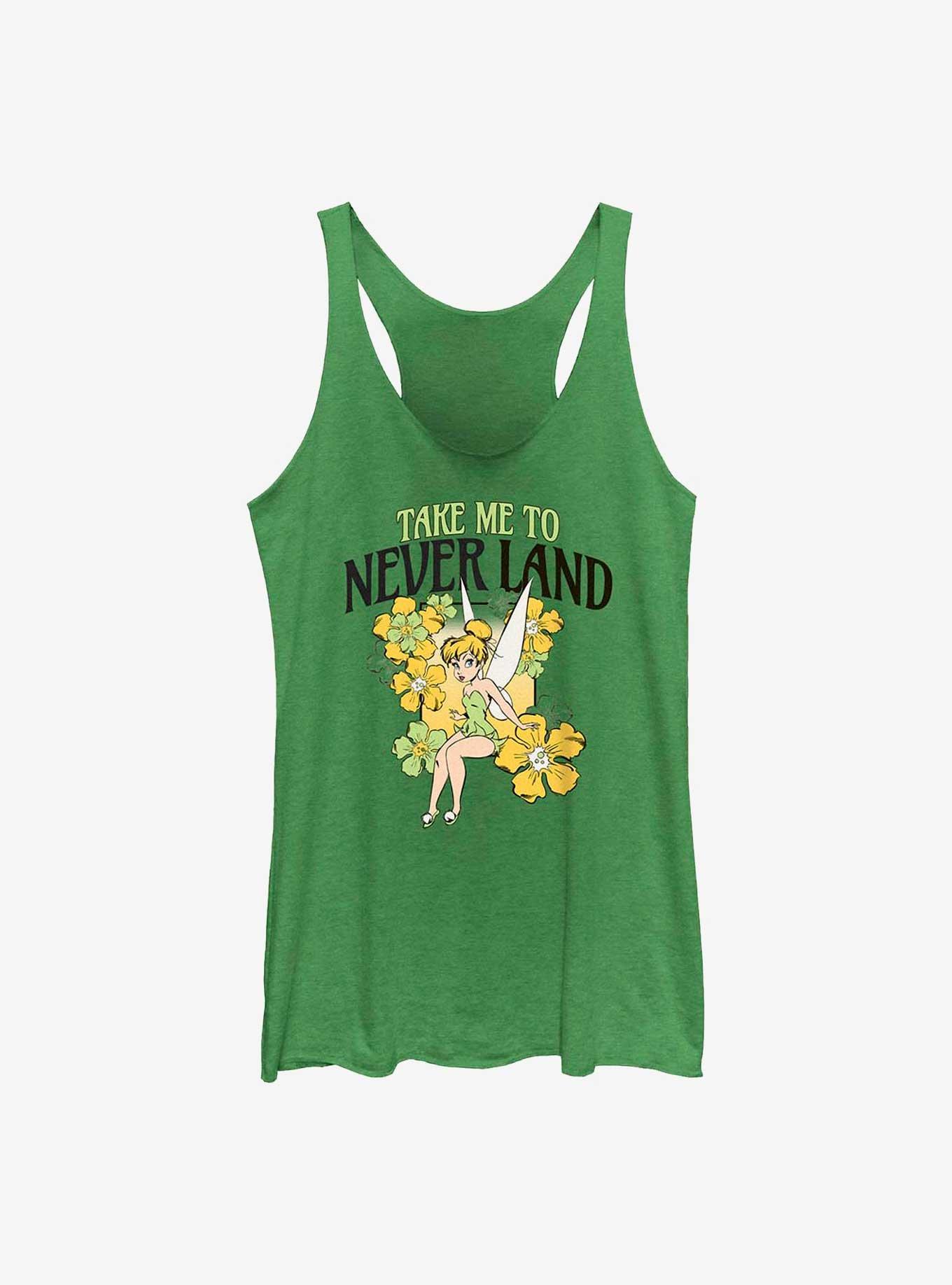 Disney Tinker Bell Tulips Take Me To Never Land Womens Tank Top