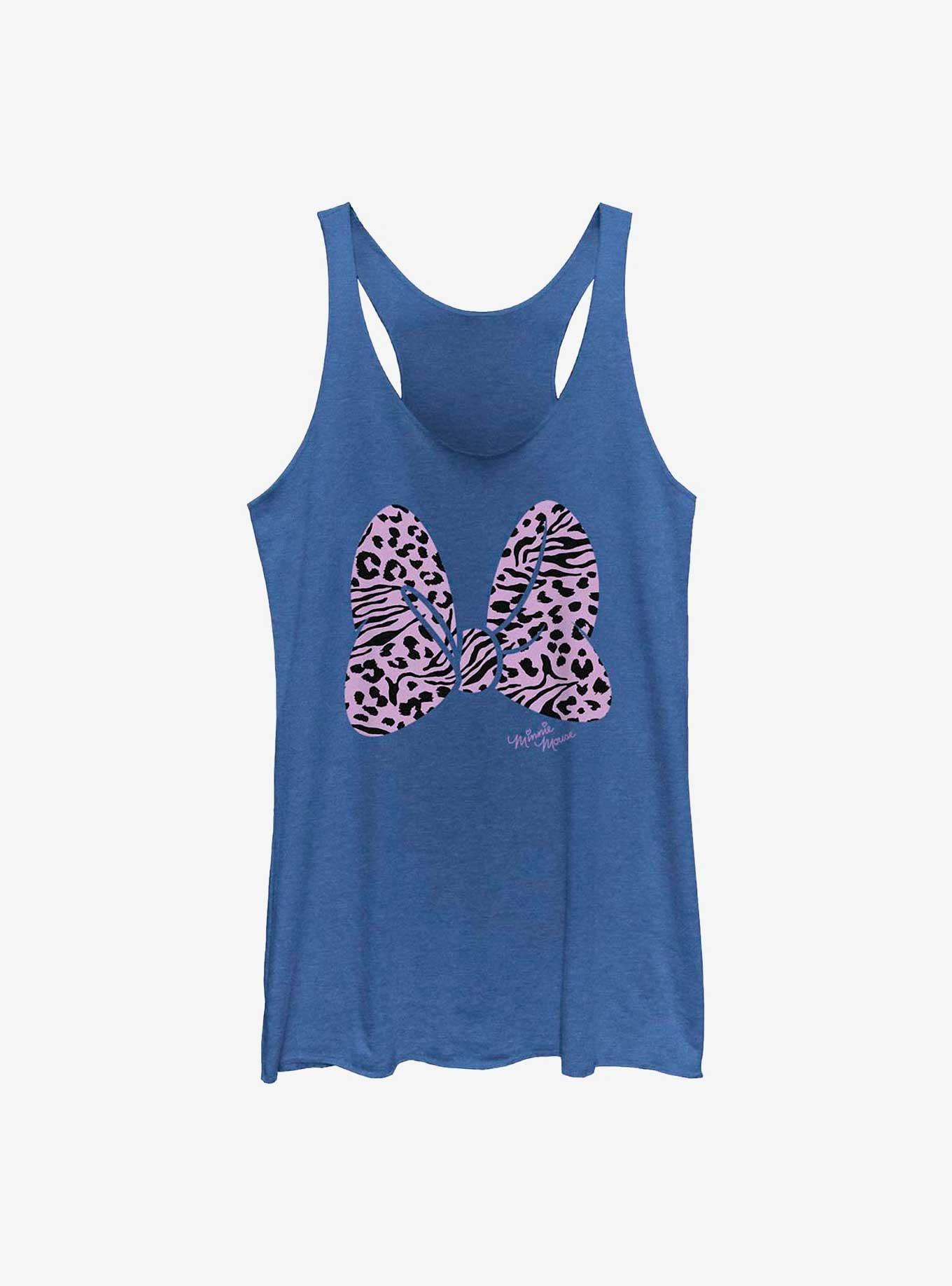 Disney Minnie Mouse Animal Print Bow Womens Tank Top, , hi-res