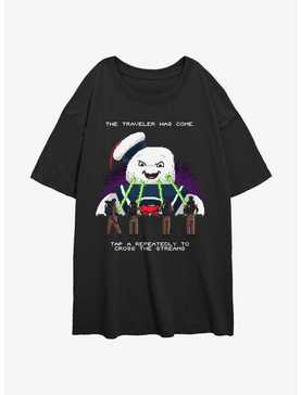 Ghostbusters 8 Bit Puft Cross The Streams Womens Oversized T-Shirt, , hi-res