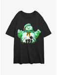 Ghostbusters Big Puft Halloween Womens Oversized T-Shirt, BLACK, hi-res