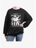 Ghostbusters Puft Tarot Womens Oversized Sweatshirt, BLACK, hi-res
