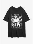 Ghostbusters Puft Tarot Womens Oversized T-Shirt, BLACK, hi-res