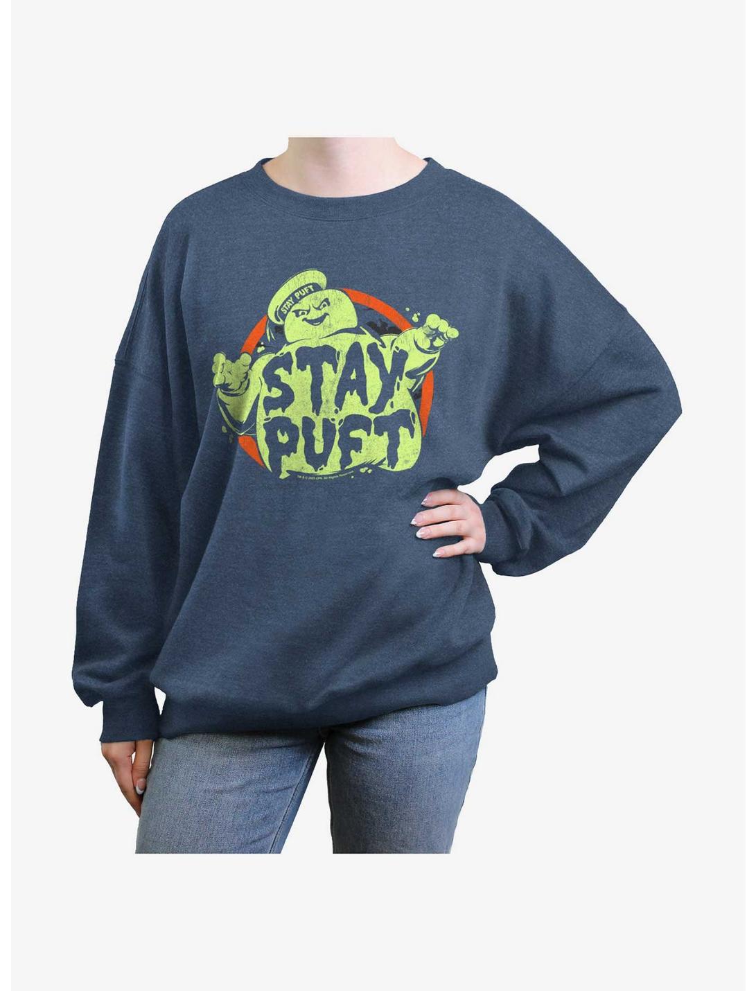 Ghostbusters Staying Puft Womens Oversized Sweatshirt, BLUEHTR, hi-res