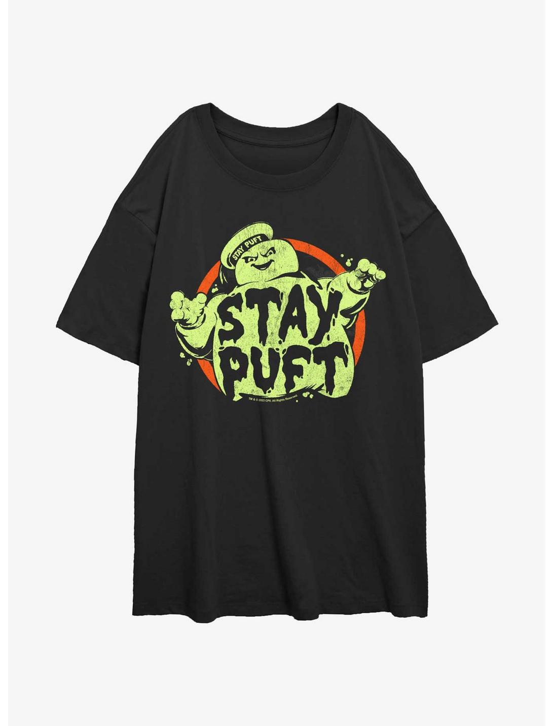 Ghostbusters Staying Puft Womens Oversized T-Shirt, BLACK, hi-res