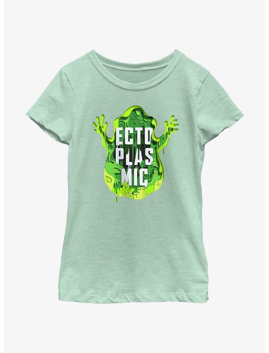 Ghostbusters: Frozen Empire Ectoplasmic Slimer Girls Youth T-Shirt, MINT, hi-res