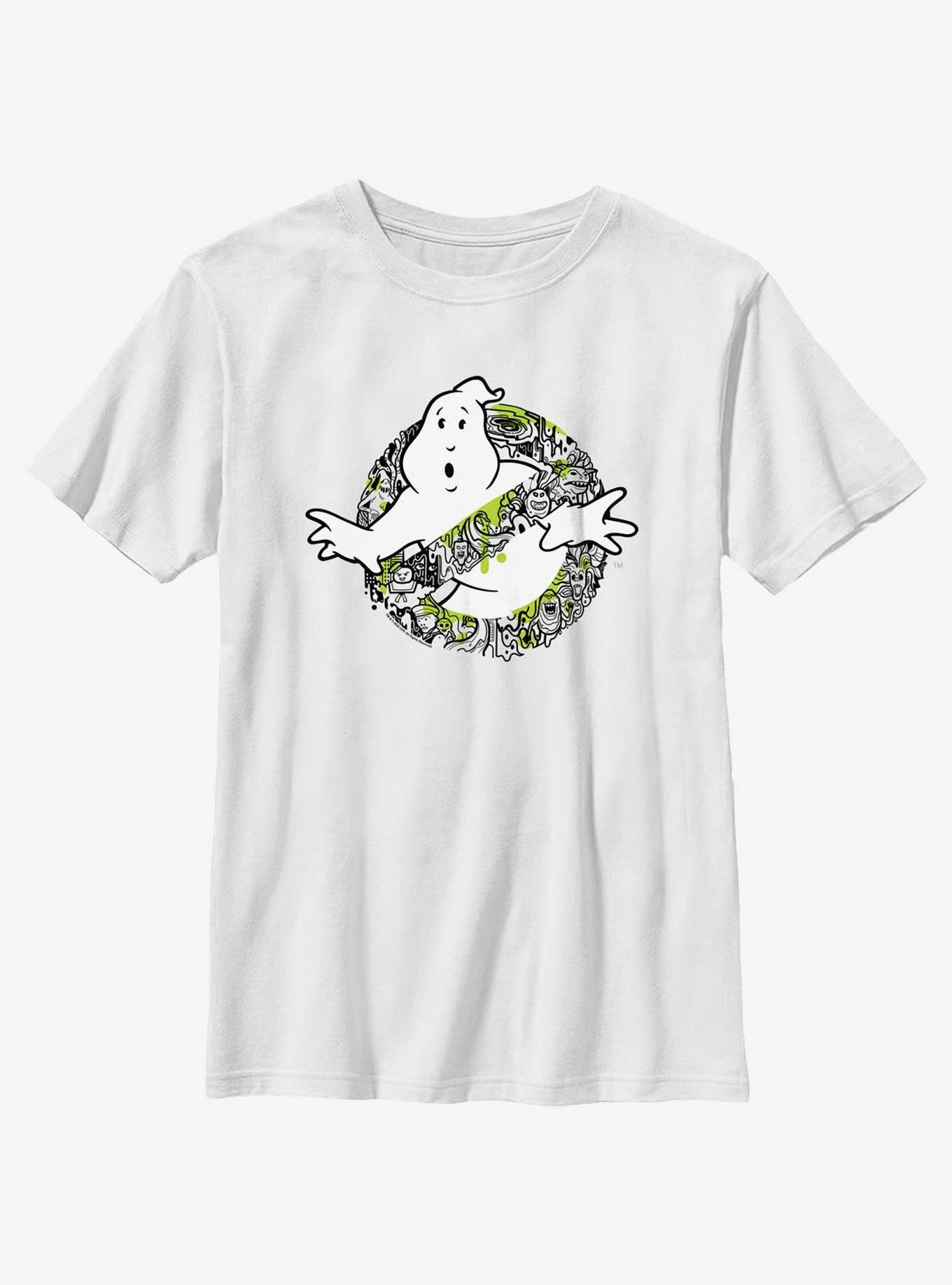 Ghostbusters: Frozen Empire Busting Ghosts Youth T-Shirt, WHITE, hi-res